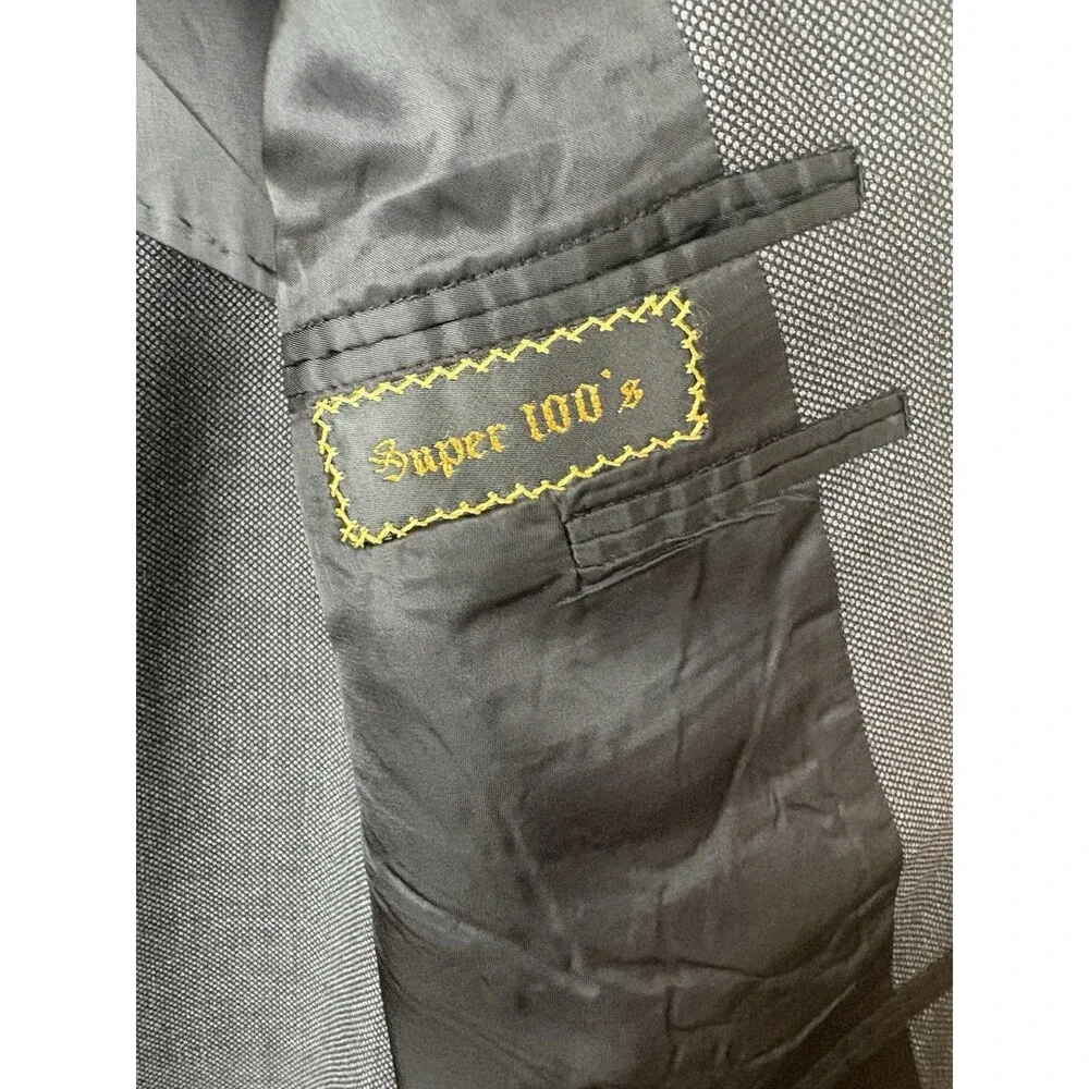Vtg Oxxford Clothes Super 100s Wool Gray Blazer Rare Editions Suit Jacket 44R